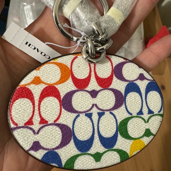 🌈 Coach Skate Not Hate Bag Charm In Rainbow Signature Canvas - Picture 5 of 8